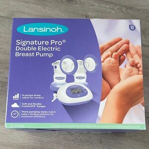 Lansinoh Double Electric Breast Pump - Purple and White